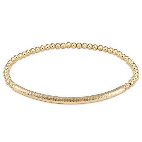 enewton -  bliss bar textured 3mm bead bracelet - gold - Findlay Rowe Designs