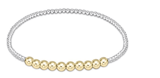 Enewton - Classic Beaded Bliss 2mm Bead Bracelet - 4mm - Mixed Metal - Findlay Rowe Designs