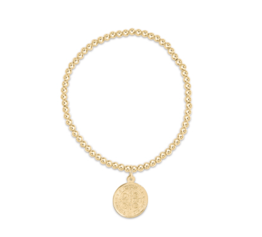 Enewton - Classic Gold 3mm Bead Bracelet - Blessing Gold Disc - Findlay Rowe Designs