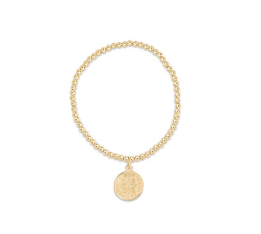 Enewton - Classic Gold 3mm Bead Bracelet - Blessing Gold Disc - Findlay Rowe Designs