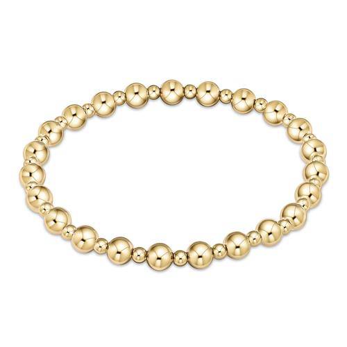 Enewton - classic grateful pattern 5mm bead bracelet - gold - Findlay Rowe Designs