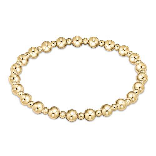 enewton -  classic grateful pattern 5mm bead bracelet - gold - Findlay Rowe Designs