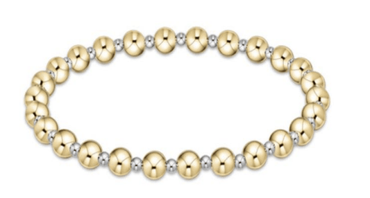 ENEWTON - Classic Grateful Pattern 5mm Bead Bracelet - Mixed Metal