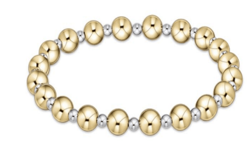 ENEWTON - Classic Grateful Pattern 6mm Bead Bracelet - Mixed Metal