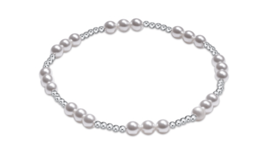 Enewton - Classic Joy Pattern Sterling 4mm Bead Bracelet - Pearl - Findlay Rowe Designs