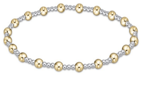 Enewton - Classic Sincerity Pattern 4mm Bead Bracelet - Mixed Metal - Findlay Rowe Designs