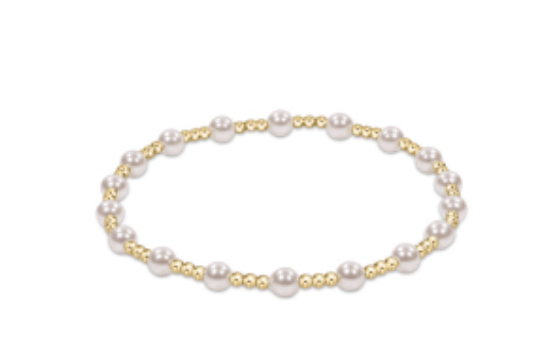 Enewton - Classic Sincerity Pattern 4mm Bead Bracelet - Pearl