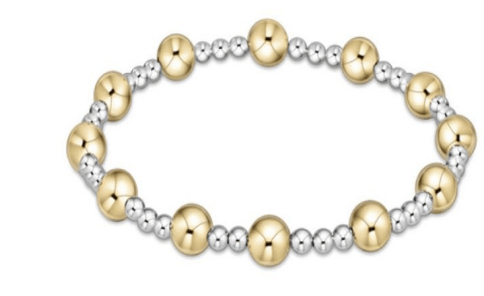 Enewton - Classic Sincerity Pattern 6mm Bead Bracelet - Mixed  Metal - Findlay Rowe Designs