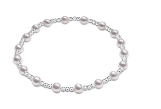 Enewton - Classic Sincerity Pattern Sterling 4mm Bead Bracelet - Pearl - Findlay Rowe Designs
