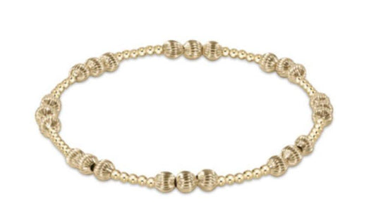 ENEWTON - Dignity Joy Pattern 4mm Bead Bracelet - Gold - Findlay Rowe Designs