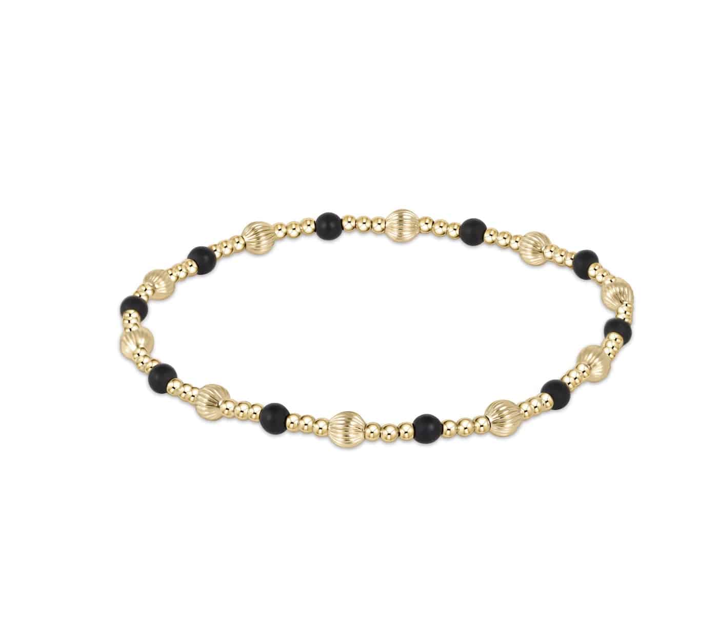 Enewton - dignity sincerity pattern 4mm bead bracelet - matte onyx - Findlay Rowe Designs