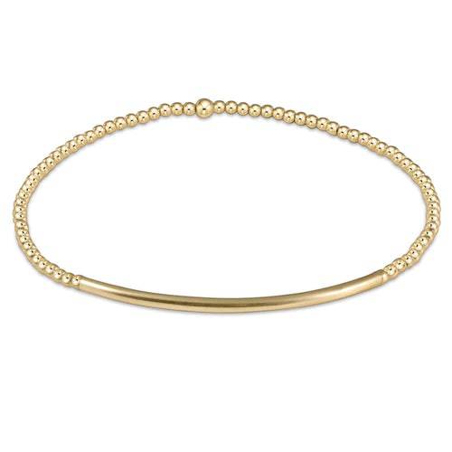 Enewton -  egirl classic gold 2mm bead bracelet - bliss bar gold