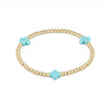 Enewton - egirl Signature Cross Gold Pattern 3mm Bead Bracelet - Mint - Findlay Rowe Designs