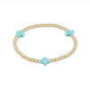 Enewton - egirl Signature Cross Gold Pattern 3mm Bead Bracelet - Mint