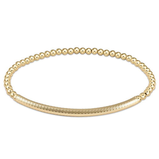 Enewton Extends - bliss bar textured 3mm bead bracelet - gold - Findlay Rowe Designs
