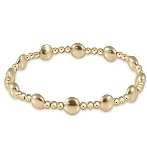 enewton extends - honesty gold sincerity pattern 6mm bead bracelet - Findlay Rowe Designs