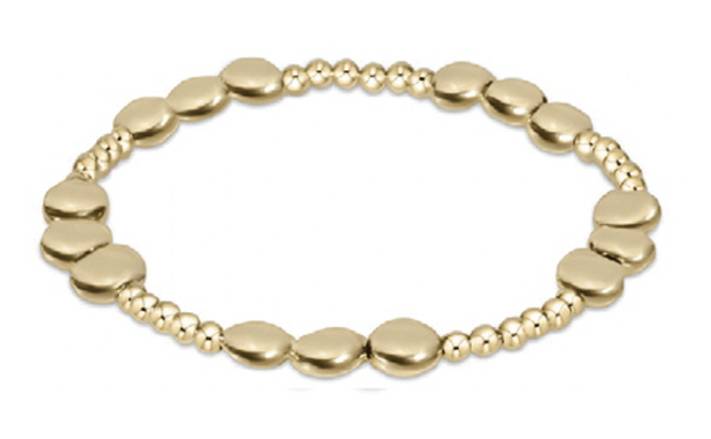enewton Extends - Honesty Joy Pattern 6mm Bead Bracelet - Gold