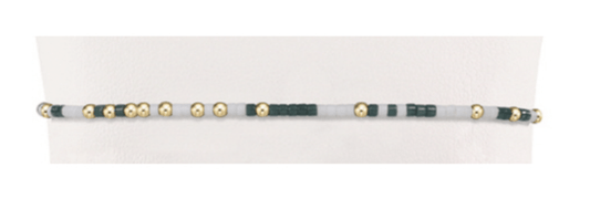 Enewton - Gameday Hope Unwritten Bracelet - Dark Green-White - Findlay Rowe Designs