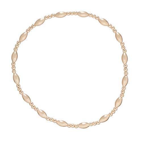 enewton - harmony sincerity pattern 2mm bead bracelet - gold