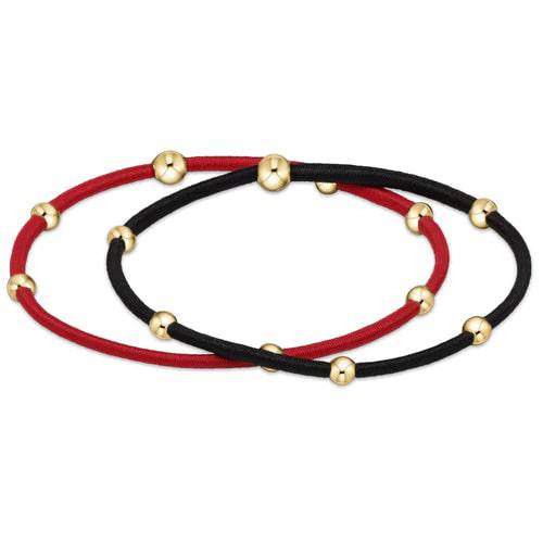 Enewton - 'e'ssentials Hair Bracelet - Gameday stack of 2 - Red Onyx - Findlay Rowe Designs