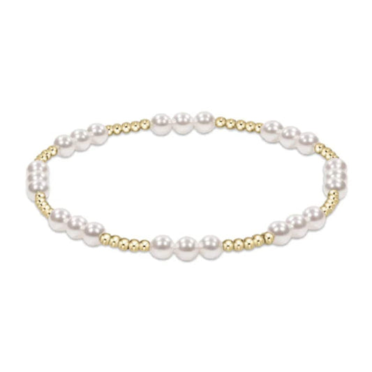 Enewton -  Classic Joy Pattern 4mm Bead Bracelet - Pearl - Findlay Rowe Designs