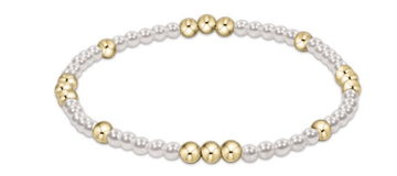 ENEWTON Classic Pearl 3mm Bead Bracelet - Inspire Small Gold Charm main image 1