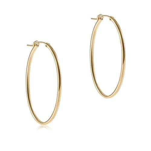 Enewton - oval gold 2" hoop - smooth - Findlay Rowe Designs