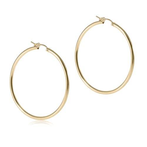 Enewton - round gold hoop - smooth - 2 inch - Findlay Rowe Designs