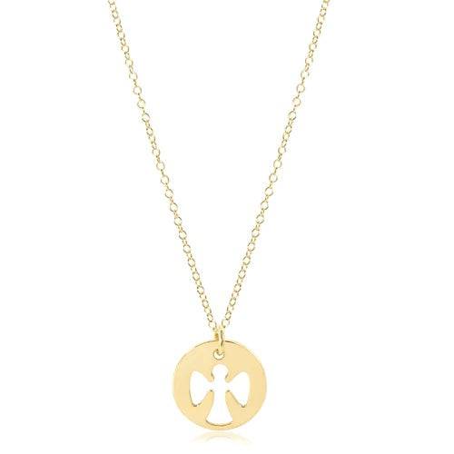 enewton - 16" necklace gold - guardian angel charm