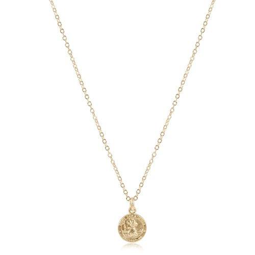 enewton - 16" necklace gold - protection small gold disc - Findlay Rowe Designs