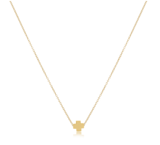 Enewton - 16" Necklace Gold - Signature Cross Gold