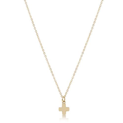 Enewton - 16in Necklace Gold - Signature Cross - Small Gold Charm - Findlay Rowe Designs