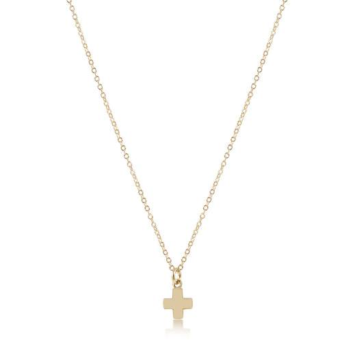 ENEWTON -16" necklace gold - signature cross small gold charm - Findlay Rowe Designs