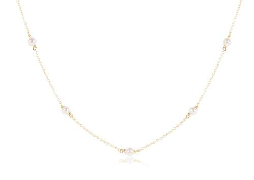 Enewton - Choker Simplicity Chain Gold - 4mm Pearl - Findlay Rowe Designs