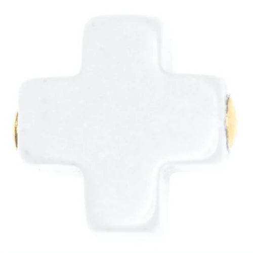 Enewton - egirl 14" Necklace Gold - Signature Cross Off-White