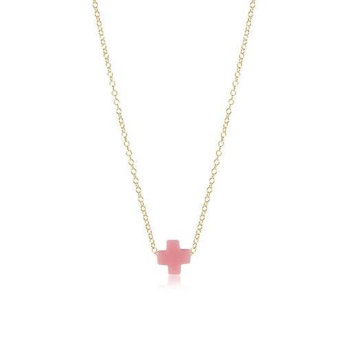 Enewton - Necklace Gold - signature cross - Bright Pink - Findlay Rowe Designs