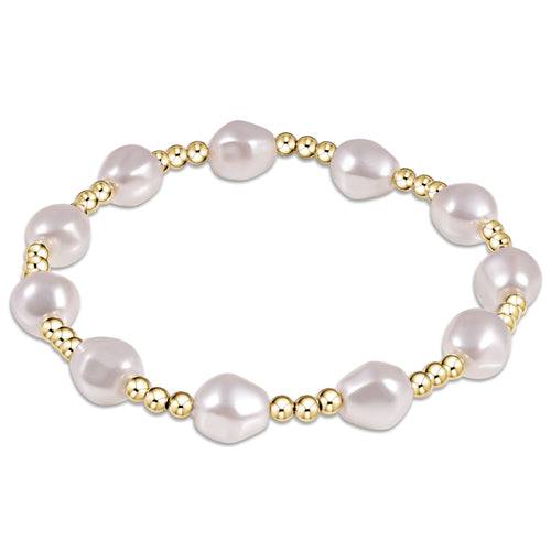 ENEWTON - admire gold 3mm bead bracelet in Pearl - Findlay Rowe Designs