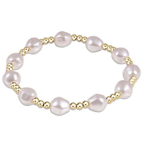 Enewton - Admire Gold 3mm Bead Bracelet - Pearl - Findlay Rowe Designs