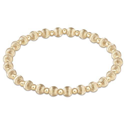 ENEWTON - dignity grateful pattern 5mm bead bracelet - gold - Findlay Rowe Designs