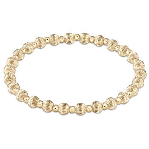 Enewton - Dignity Grateful Pattern 5mm Bead Bracelet - Gold - Findlay Rowe Designs