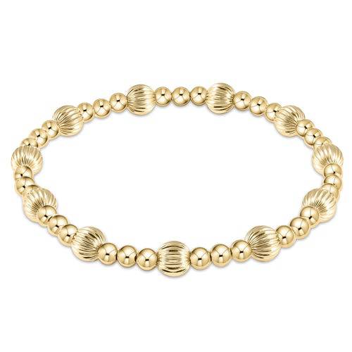 ENEWTON - dignity sincerity pattern 6mm bead bracelet - gold - Findlay Rowe Designs