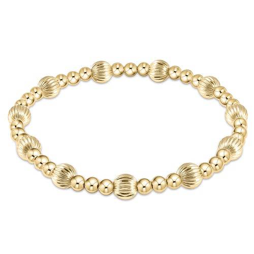Enewton - Dignity Sincerity Pattern 6mm Bead Bracelet - gold - Findlay Rowe Designs