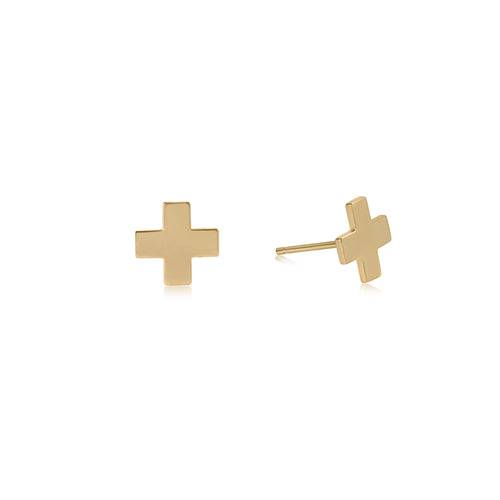 Enewton - Signature Cross Stud Earring in Gold - Findlay Rowe Designs