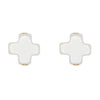 Enewton - Signature Cross Studs - Off White - Findlay Rowe Designs
