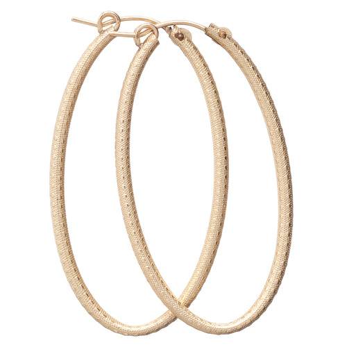 Enewton - Earrings - Simply Elegant Oval Hoop Textured - Findlay Rowe Designs