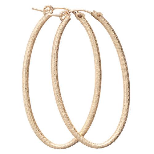 Enewton - earrings - Simply Elegant Oval Hoop Textured - Findlay Rowe Designs