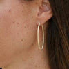 enewton - earrings - Simply Elegant Oval Hoop Textured - Findlay Rowe Designs