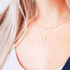Enewton - 16in Necklace Gold - Blessed Disc Charm - Findlay Rowe Designs
