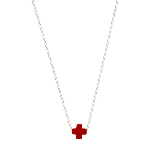 Enewton - Necklace Gold - signature cross - Red - Findlay Rowe Designs