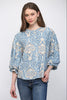 Top - Damask Print - Button Up - Findlay Rowe Designs